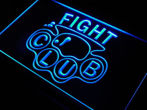 Fight Club Brass Knuckles Bar Beer Light Sign